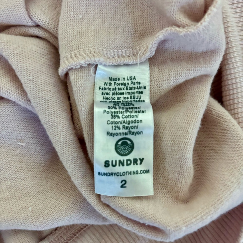 Sundry 'Amour' Pale Pink Crewneck Sweatshirt - Picture 5 of 5